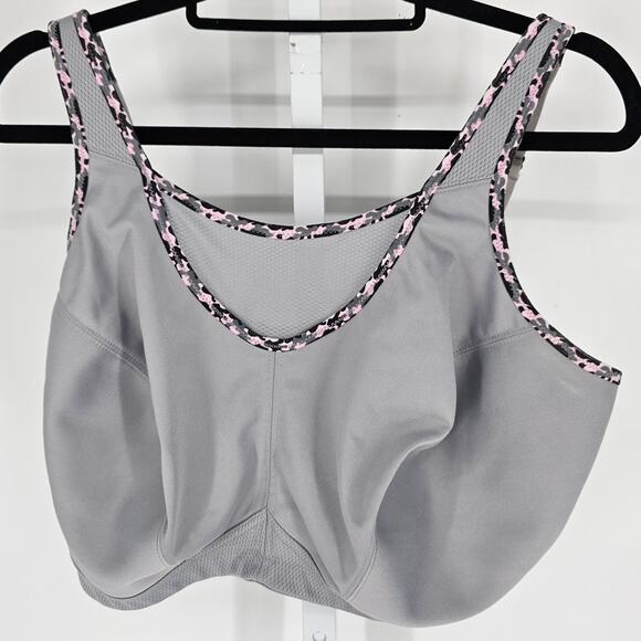 Glamorise Womens Sz 44H Wire Free Full Coverage T Shirt Bra Gray Style GU797 - Picture 1 of 4